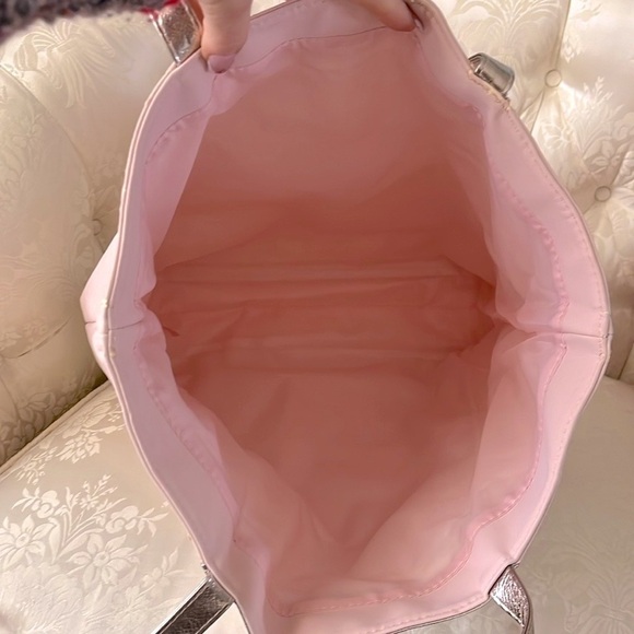 NWOT Jimmy Choo Parfums Pale Pink Tote Gold Metallic Detail Shoulder Bag Purse - Picture 9 of 14